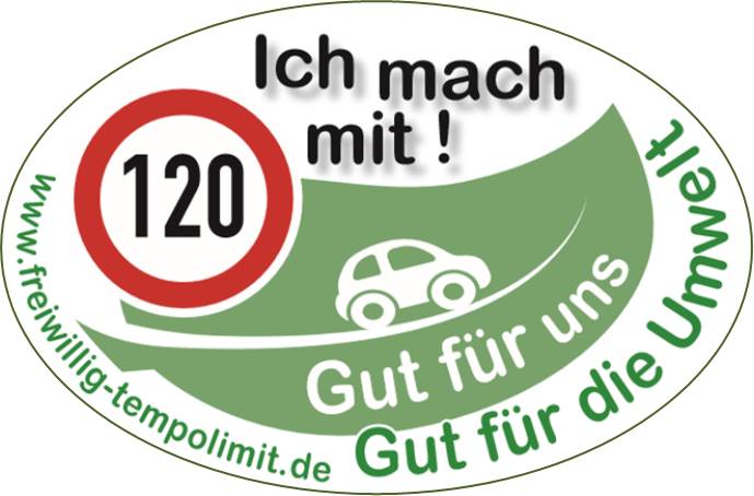 Sticker: Freiwillig Tempolimit